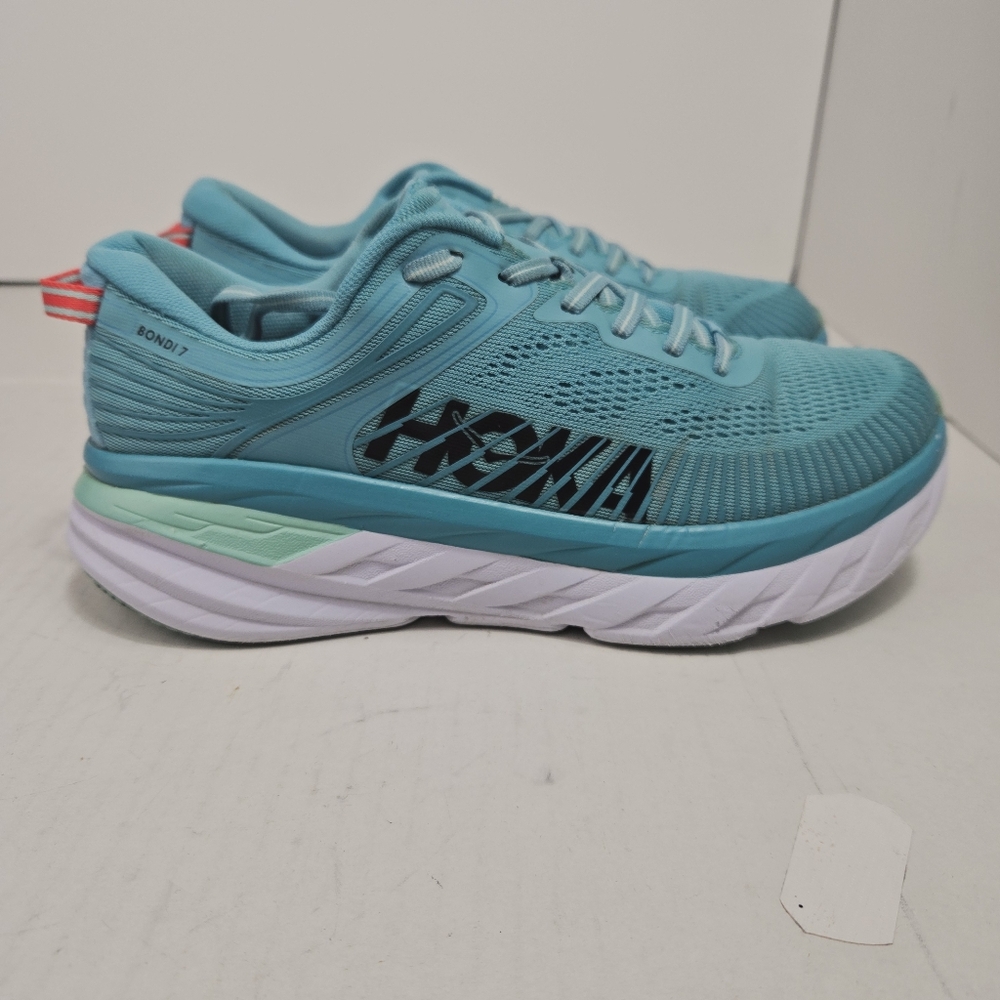 Hoka One One Bondi 7 Aquarelle women's Sz 9 (  Men's 7 ) Running Shoes Sporty